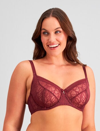 Fayreform Mysterious Underwire Bra, Windsor Wine, D-G product photo