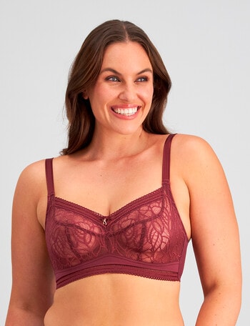 Fayreform Mysterious Wirefree Bra, Windsor Wine, D-F product photo