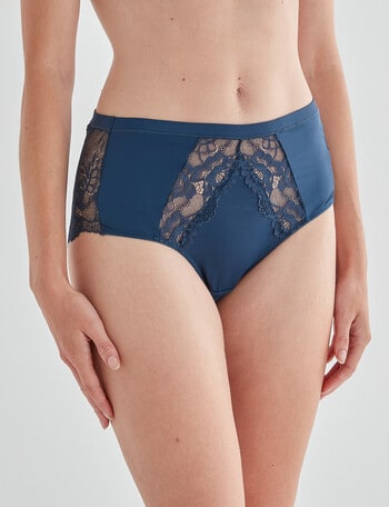 Lyric Chanice Lace Full Brief, Navy Teal product photo