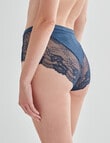 Lyric Chanice Lace Full Brief, Navy Teal product photo View 02 S