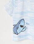 Teeny Weeny Shark Tee, Pale Blue product photo View 02 S