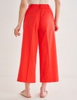 Ella J Wide Leg 7/8th Pant, Red product photo View 02 S