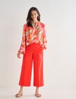 Ella J Wide Leg 7/8th Pant, Red product photo View 03 S