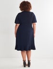 Studio Curve Dry Knit Dress, Navy product photo View 02 S