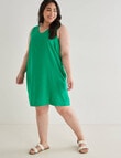 Studio Curve Linen Blend Shift Dress, Green product photo View 05 S