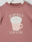 Teeny Weeny Cup of Love Long Sleeve Tee, Berry product photo View 02 S