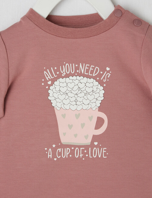 Teeny Weeny Cup of Love Long Sleeve Tee, Berry product photo View 02 L
