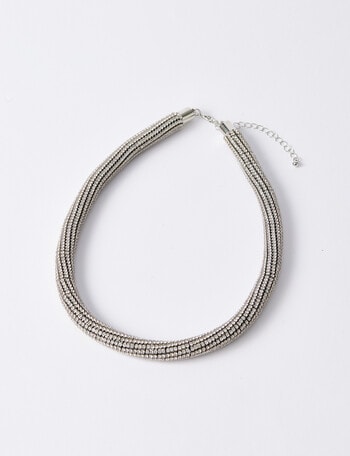 Whistle Accessories Sparkle Short Necklace, Imitation Silver product photo