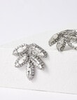 Whistle Accessories Deco Crystal Earrings, Imitation Silver product photo View 02 S