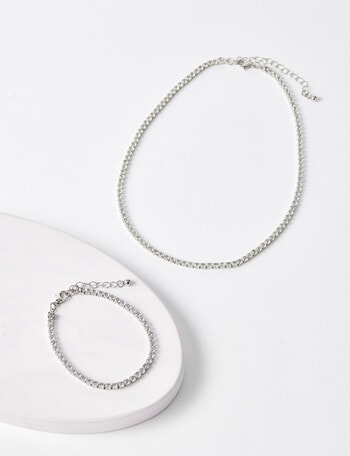Whistle Accessories Crystal Necklace & Bracelet Set product photo