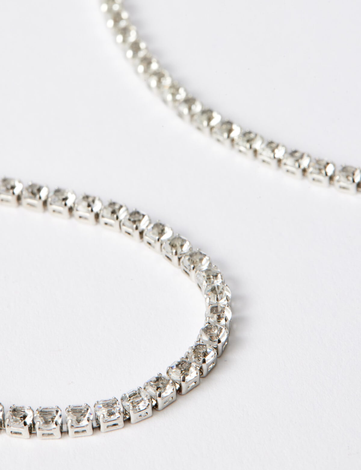 18k Platinum Plated Tennis Necklace Earrings Set made w Swarovski Crystal  Stone | eBay
