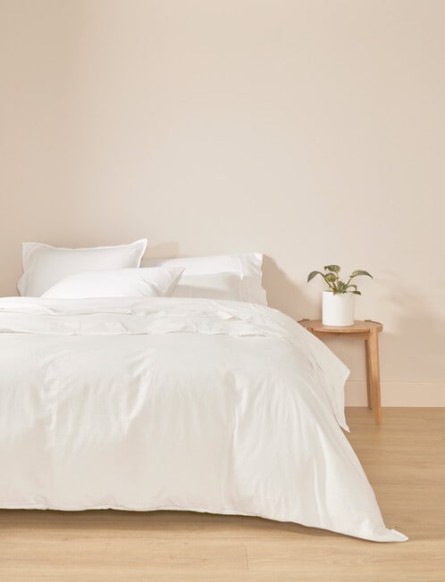 Haven Stone Wash Duvet Cover Set, White product photo