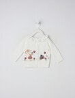 Teeny Weeny Tabitha Mouse Knit Cardigan, White product photo