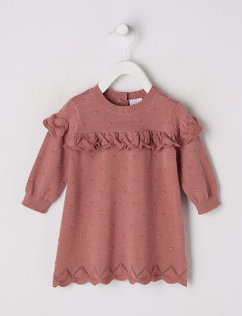 Teeny Weeny Knit Dress, Berry product photo