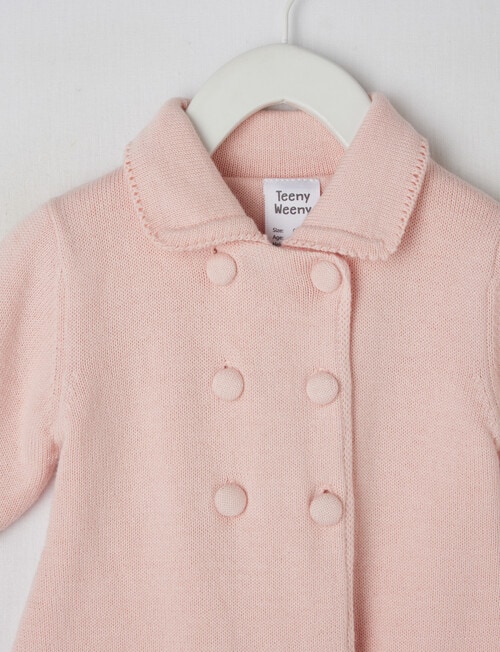 Teeny Weeny Tabitha Mouse Knit Coat, Blush product photo View 02 L
