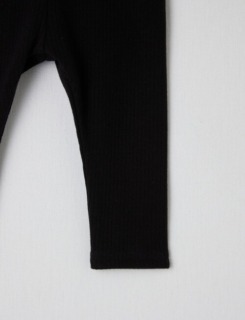 Teeny Weeny Rib Legging, Black product photo View 02 L