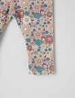 Teeny Weeny Multicolour Flower Print Legging, Peach product photo View 02 S