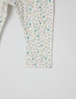 Teeny Weeny Ditsy Flower Print Legging, White product photo View 02 S
