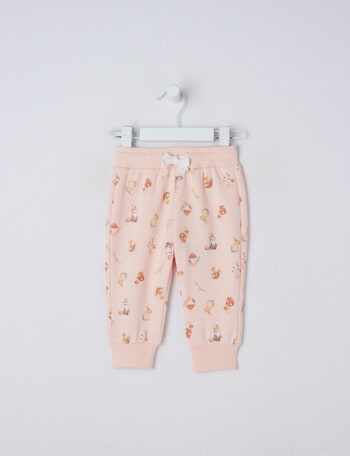 Teeny Weeny Tabitha Mouse All-Over Print Trackpant, Blush product photo
