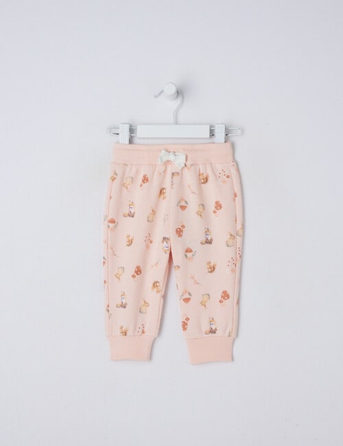 Teeny Weeny Tabitha Mouse All-Over Print Trackpant, Blush product photo