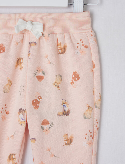 Teeny Weeny Tabitha Mouse All-Over Print Trackpant, Blush product photo View 02 L