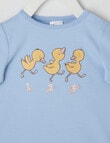 Teeny Weeny Ducks Long Sleeve Tee, Baby Blue product photo View 02 S