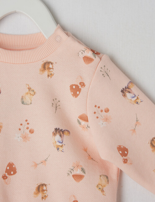 Teeny Weeny Forest Fleece Sweatshirt, Pink product photo View 02 L