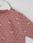 Teeny Weeny Cherry Fleece Sweatshirt, Pink product photo View 02 S