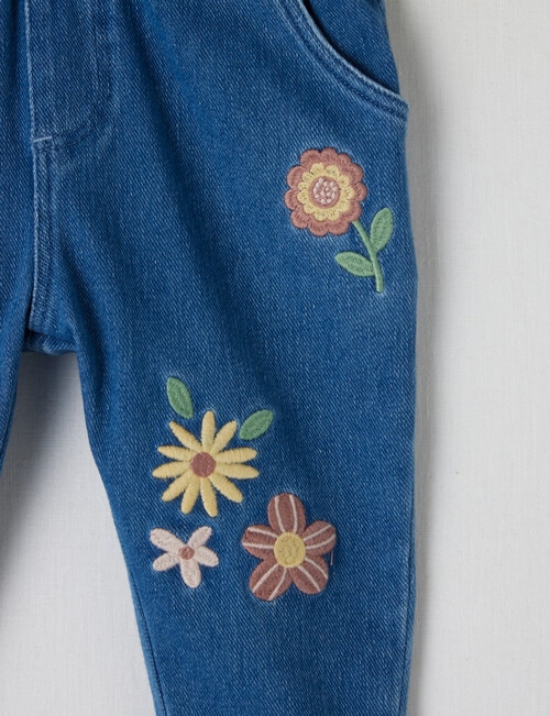 Teeny Weeny Paper Bag Waist Jeans, Denim Blue product photo View 02 L