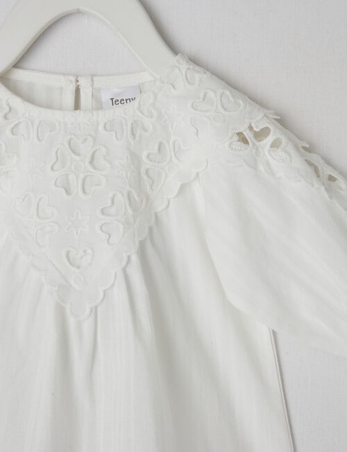 Teeny Weeny Embroidery Anglaise Woven Shirt, White product photo View 02 L