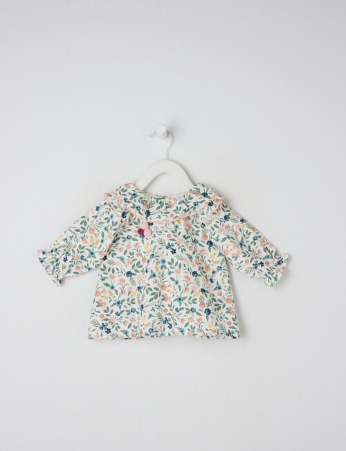 Teeny Weeny Floral Woven Shirt, White product photo