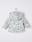 Teeny Weeny Tabitha Mouse Floral Hooded Jacket, White product photo View 02 S
