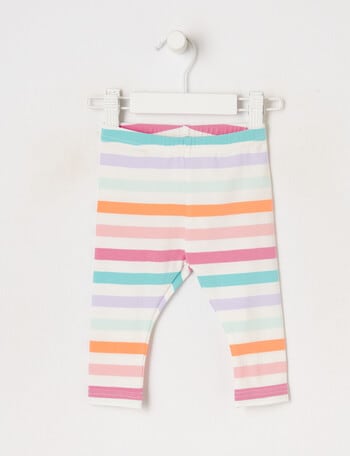 Teeny Weeny Wide Stripe Legging, Pink product photo
