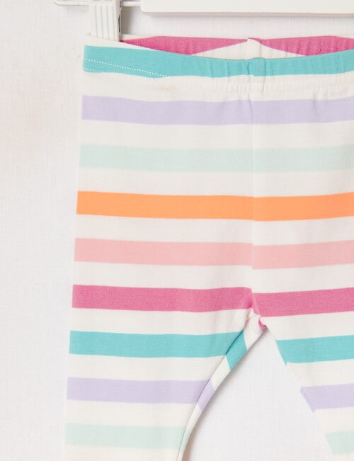 Teeny Weeny Wide Stripe Legging, Pink product photo View 02 L