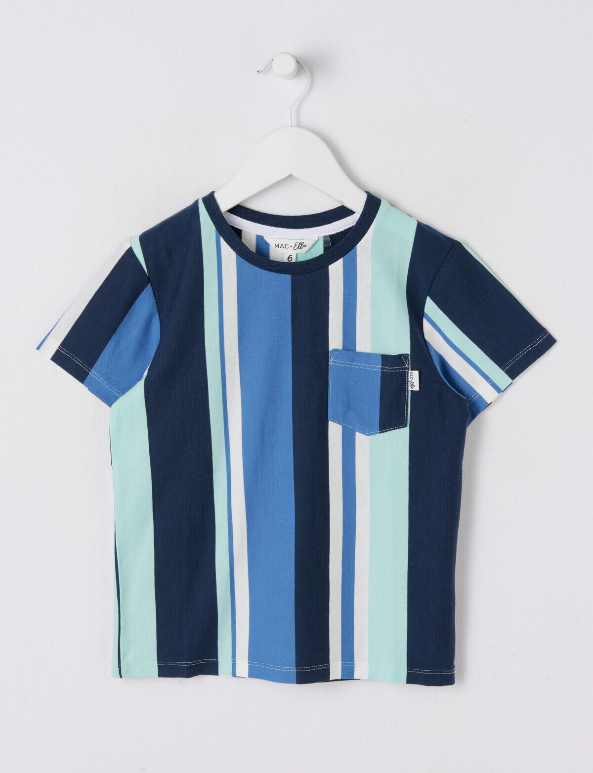Mac & Ellie Stripe Short Sleeve Tee, Blue - T-Shirts & Shirts
