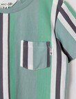 Mac & Ellie Stripe Short Sleeve Tee, Sage product photo View 02 S