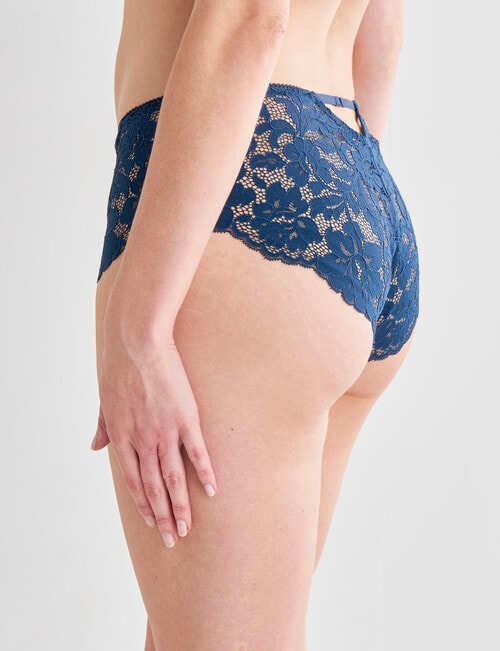 Lyric Cherie Lace Boyleg Brief, Navy Teal, 8-18 product photo View 02 L