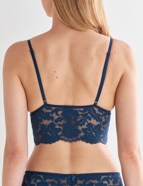 Lyric Cherie Lace Bralette, Navy Teal, 8-18 product photo View 02 L