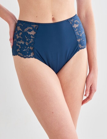 Lyric Cherie Lace Full Brief, Navy Teal, 8-18 product photo