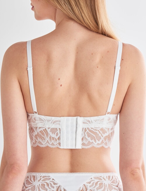 Lyric Sienna Wirefree Lace Bra, White, A-D product photo View 02 L