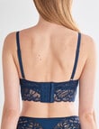 Lyric Sienna Wirefree Lace Bra, Navy Teal, A-D product photo View 02 S