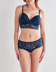 Lyric Sienna Wirefree Lace Bra, Navy Teal, A-D product photo View 03 S