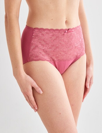 Lyric Cotton & Lace Top Full Brief, Rose Gold, 8-26 product photo