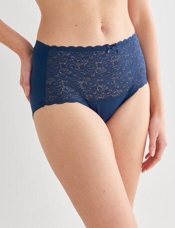 Lyric & Lace Top Full Brief, Navy Teal product photo