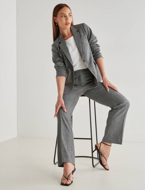 Oliver Black Long Sleeve Blazer, Black Crosshatch product photo View 03 L