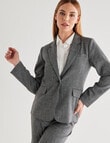 Oliver Black Long Sleeve Blazer, Black Crosshatch product photo View 04 S