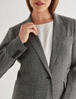 Oliver Black Long Sleeve Blazer, Black Crosshatch product photo View 05 S
