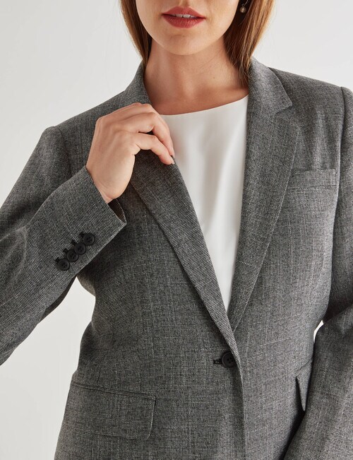 Oliver Black Long Sleeve Blazer, Black Crosshatch product photo View 05 L