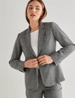 Oliver Black Long Sleeve Blazer, Black Crosshatch product photo View 07 S