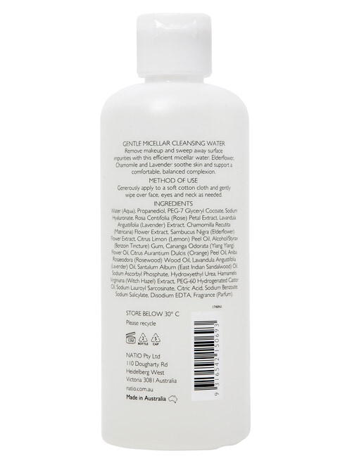 Natio Gentle Micellar Cleansing Water, 250ml product photo View 02 L